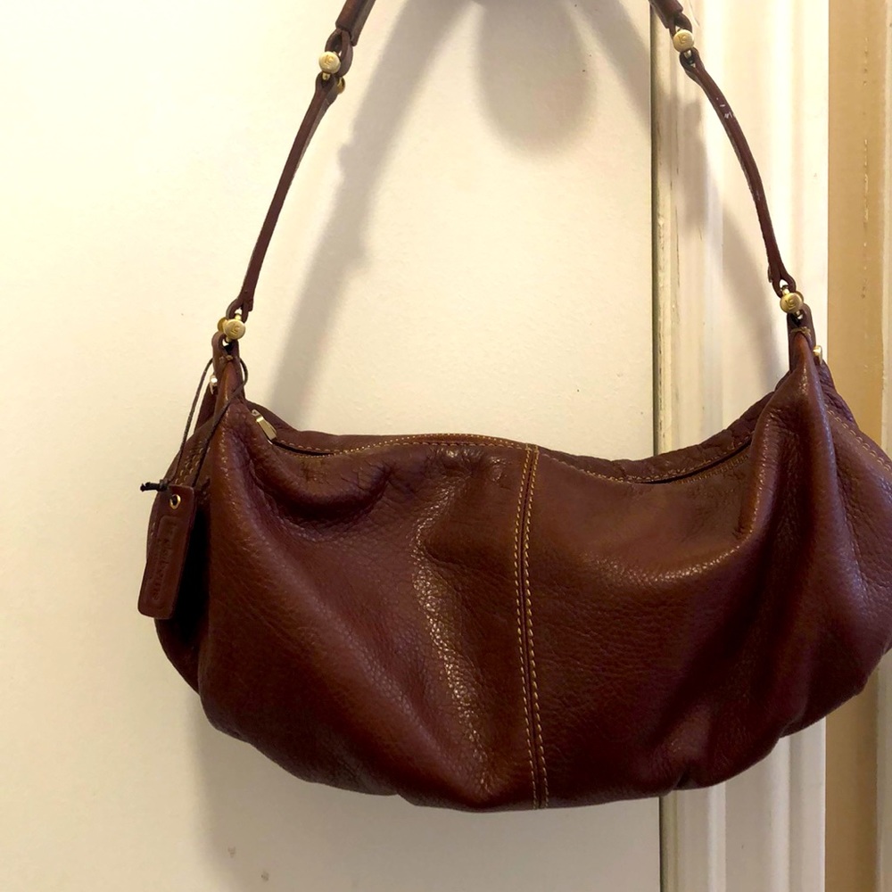 🔵LC LEATHER DARK RUST SMALL SHOULDER BAG - Picture 9 of 9
